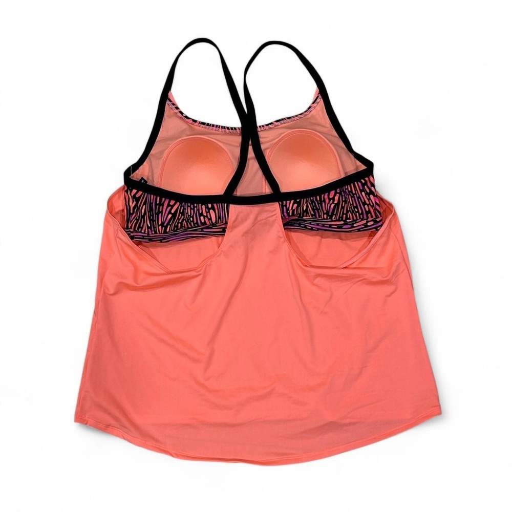 NWT Zeroxposur Tankini Swim Top Women Size Large Pink 4way Stretch Athleisure - Picture 2 of 6